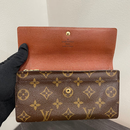 #119 LOUIS VUITTON Monogram Long Bifold Wallet with Dust Bag & Box