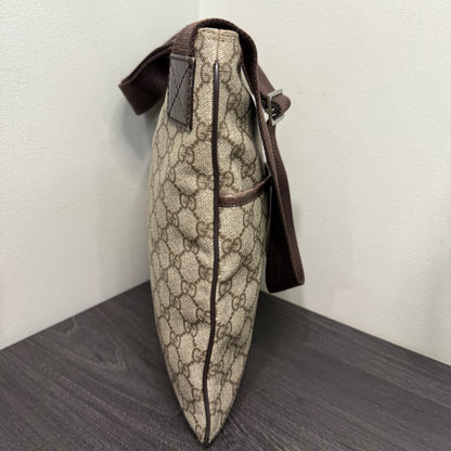#1055 Gucci GG Coated Canvas Tote with Adjustable Strap