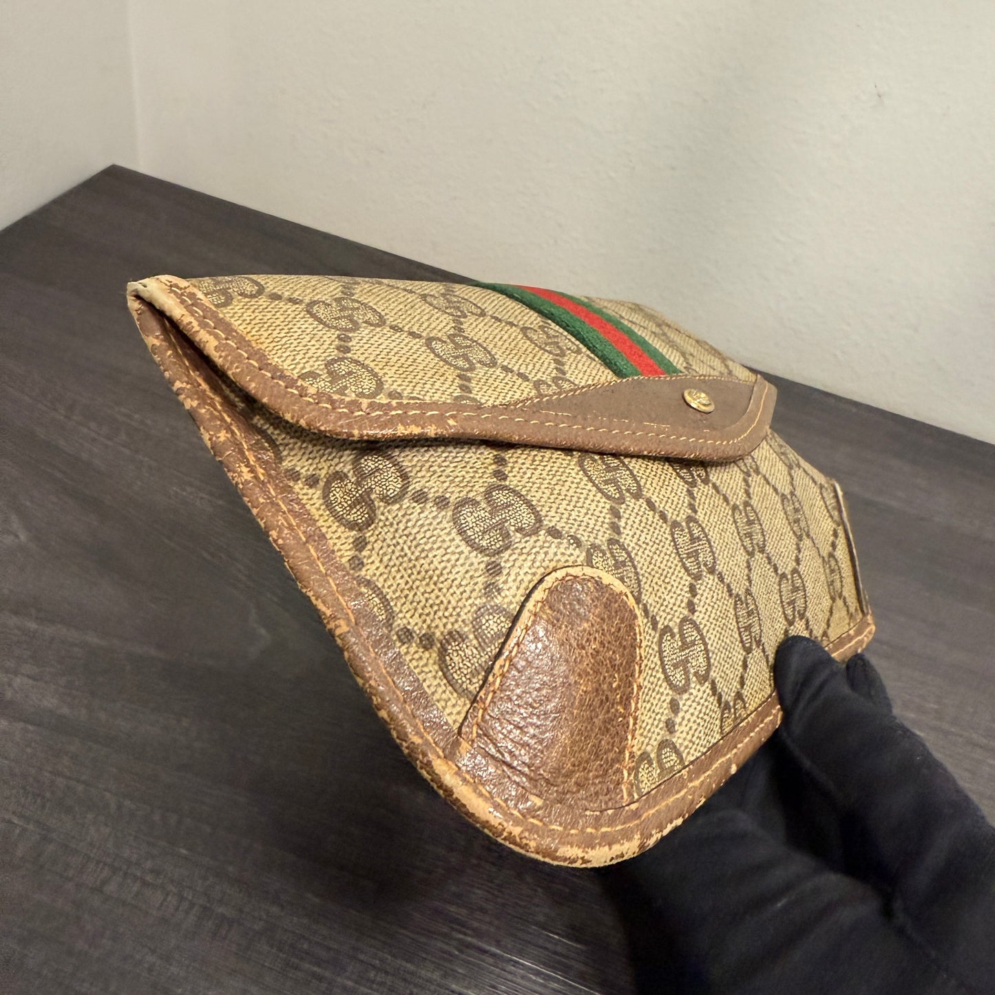 #1059 GUCCI GG Coated Canvas Pouch