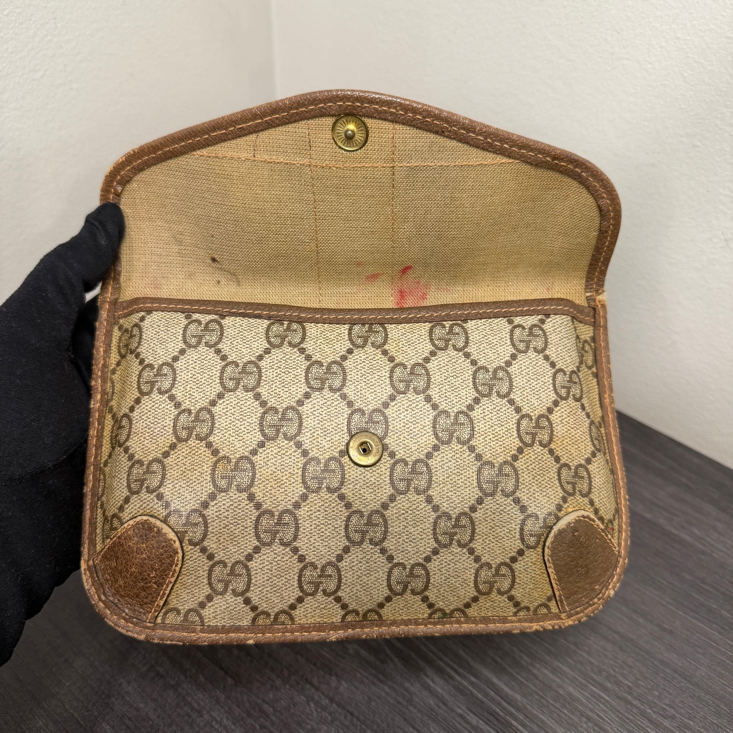 #1059 GUCCI GG Coated Canvas Pouch