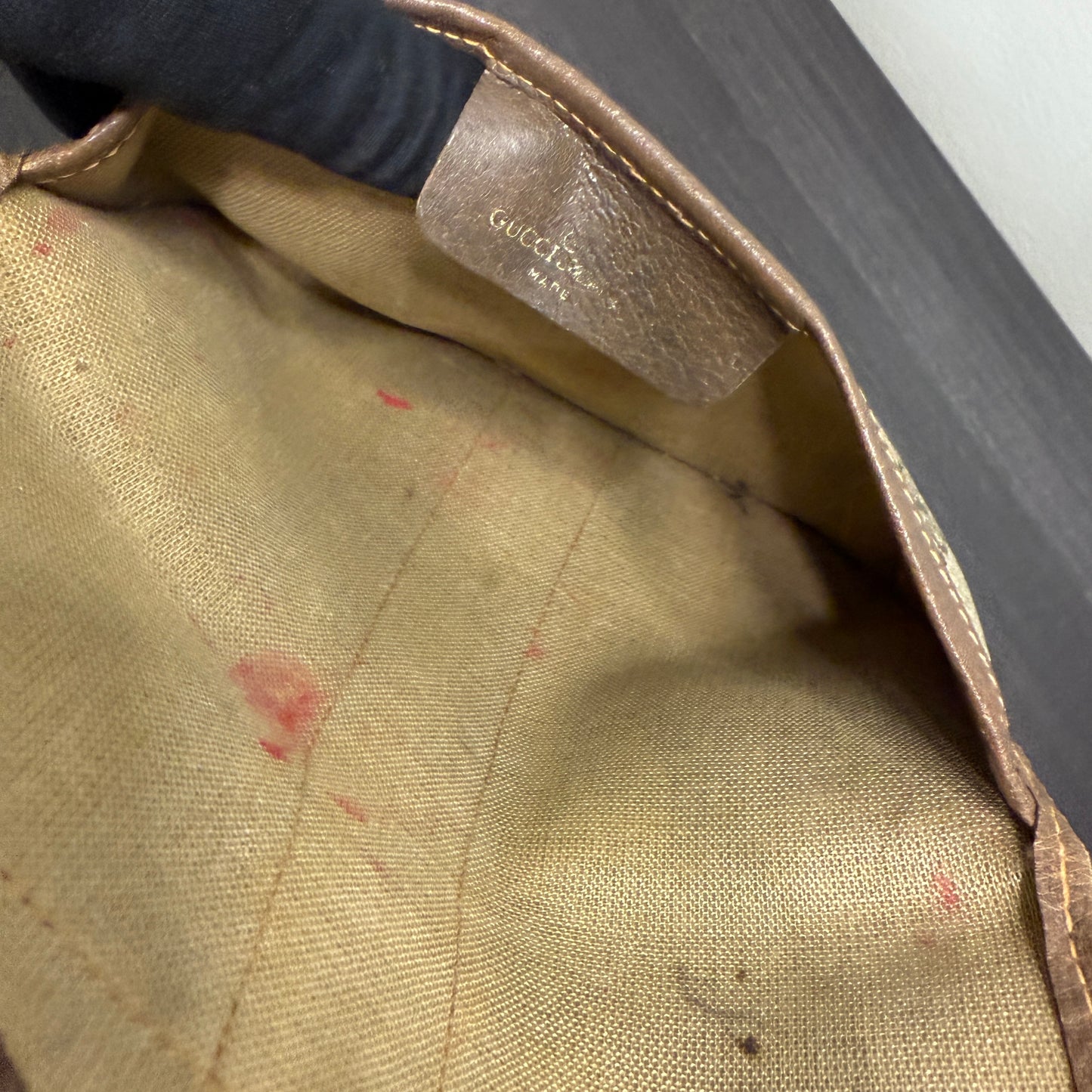#1059 GUCCI GG Coated Canvas Pouch