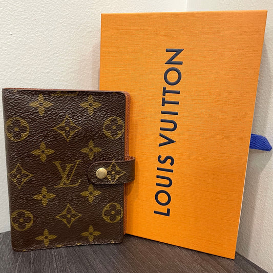 #128 LOUIS VUITTON Monogram Agenda PM & Box