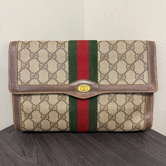#1062 GUCCI GG Coated Canvas Pouch