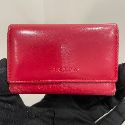 #136 PRADA Red Leather Key Case