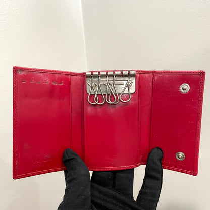 #136 PRADA Red Leather Key Case
