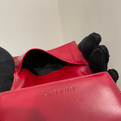 #136 PRADA Red Leather Key Case