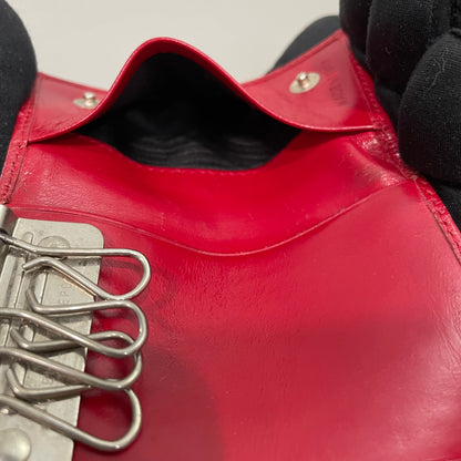 #136 PRADA Red Leather Key Case