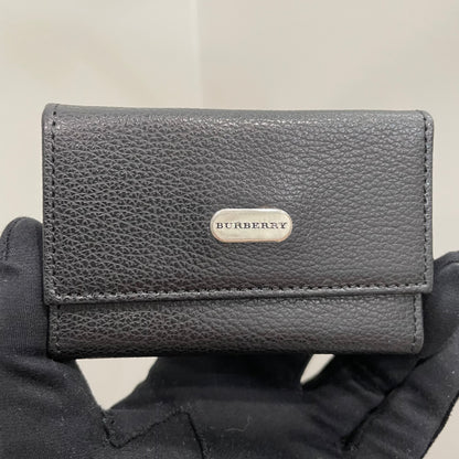 #139 BURBERRY Black Leather Key Case