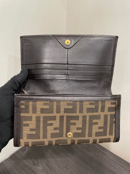 #145 FENDI Canvas Long Wallet