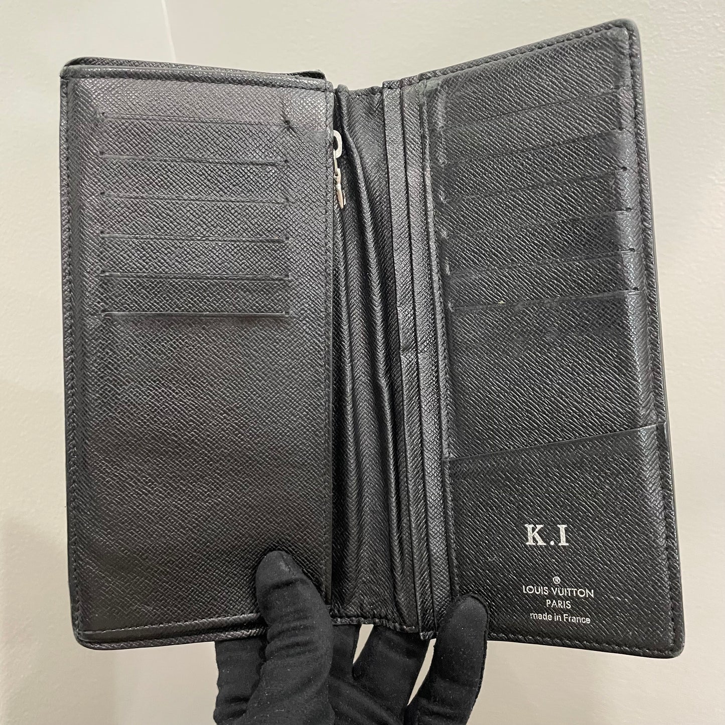 #165 LOUIS VUITTON Damier Graphite Long Flap Wallet
