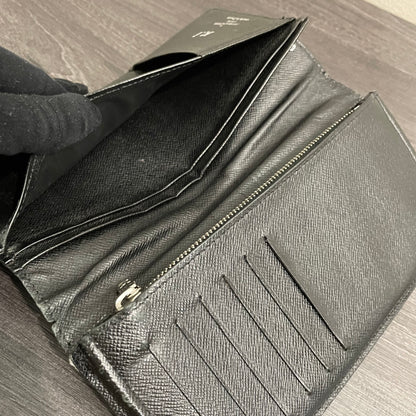#165 LOUIS VUITTON Damier Graphite Long Flap Wallet