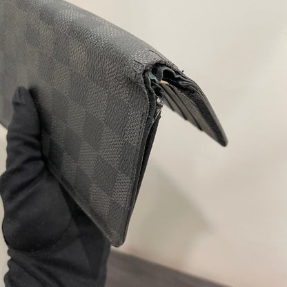 #165 LOUIS VUITTON Damier Graphite Long Flap Wallet