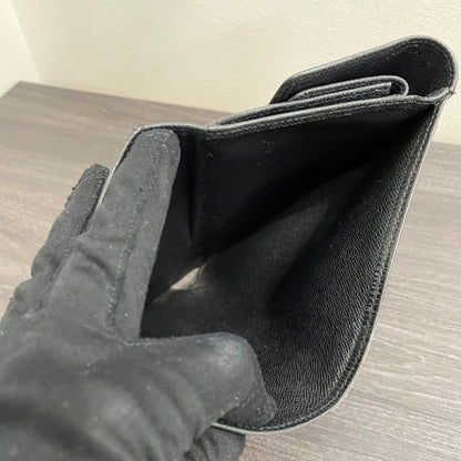 #170 LOUIS VUITTON Black Epi Leather Trifold Wallet & Box