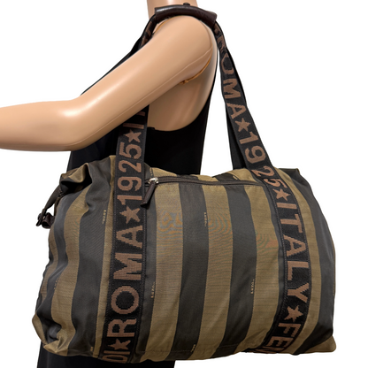 1015-03 FENDI Roma 1925 Pequin Weekender Bag