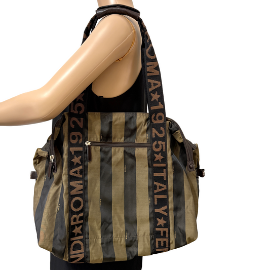 1015-03 FENDI Roma 1925 Pequin Weekender Bag