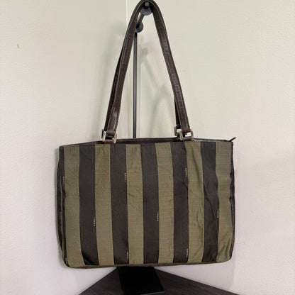 1015-04 FENDI Striped Pequin Bag