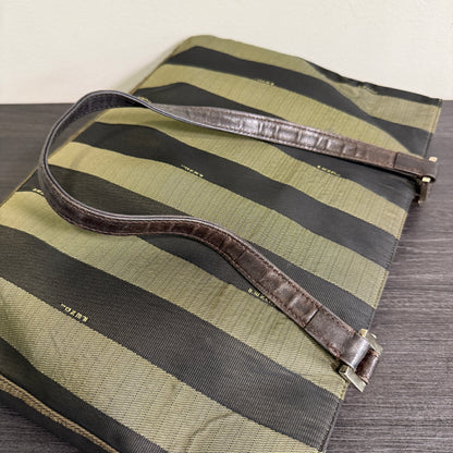 1015-04 FENDI Striped Pequin Bag