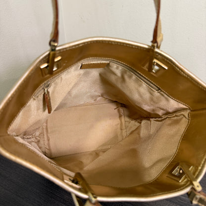 1015-07 GUCCI Gold GG Canvas Tote