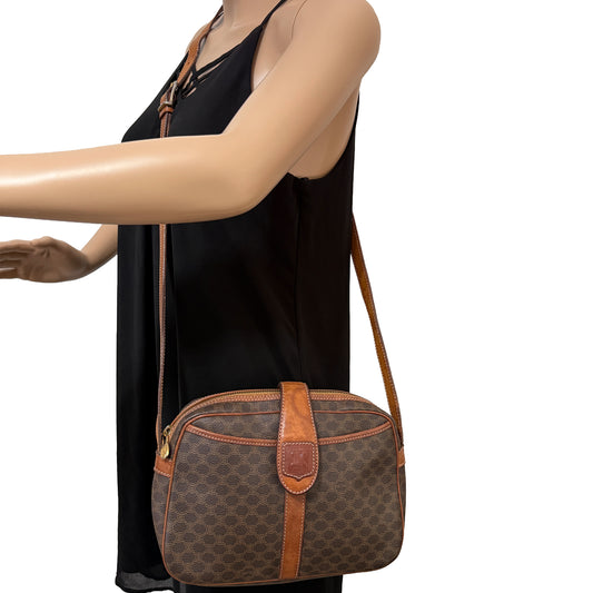1015-11 CELINE Macadam Messenger Bag Vintage