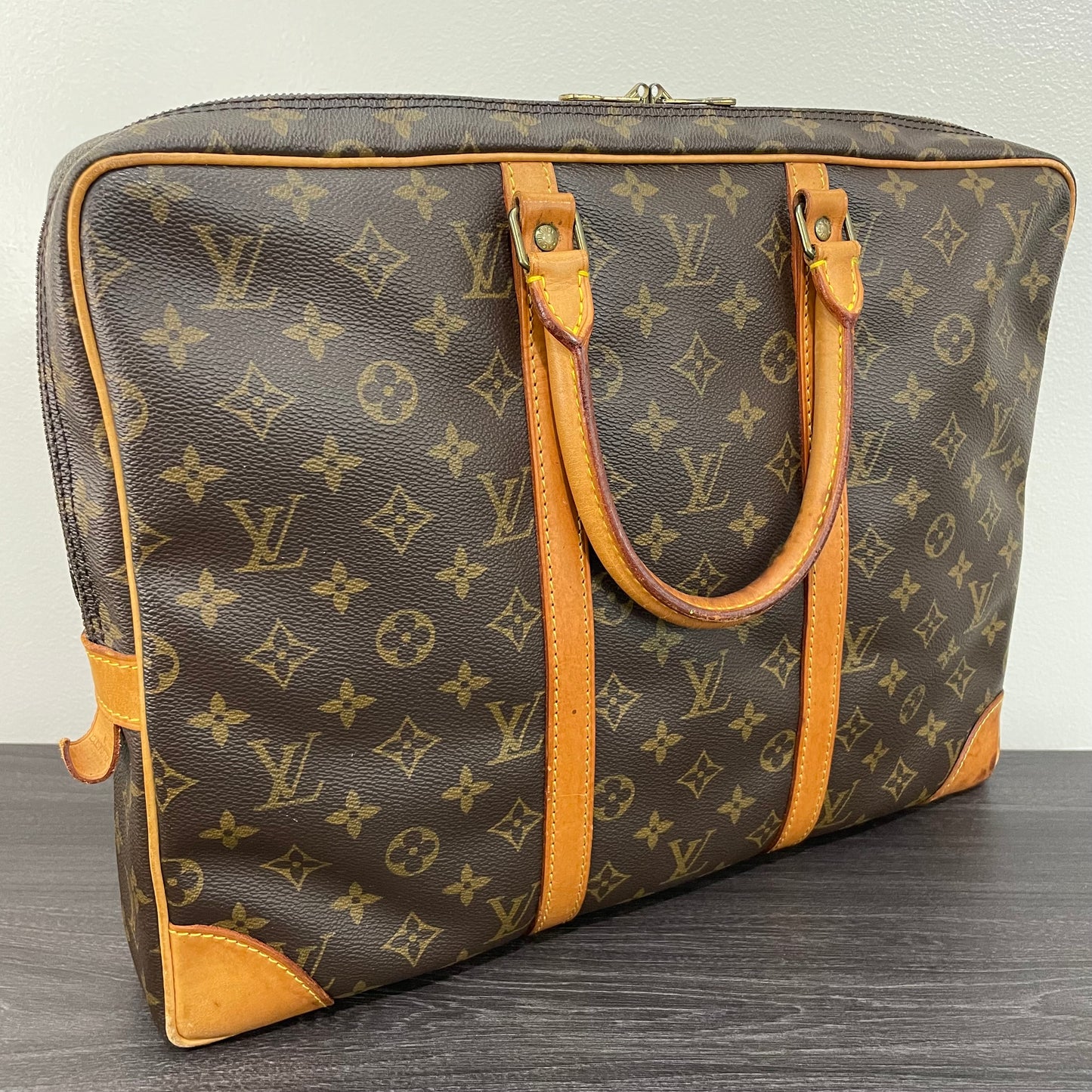 SOLD! Louis Vuitton Monogram Porte Documents Voyage Bag