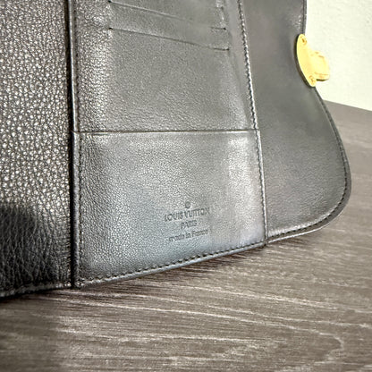 LOUIS VUITTON Black Mahina Amelia Wallet