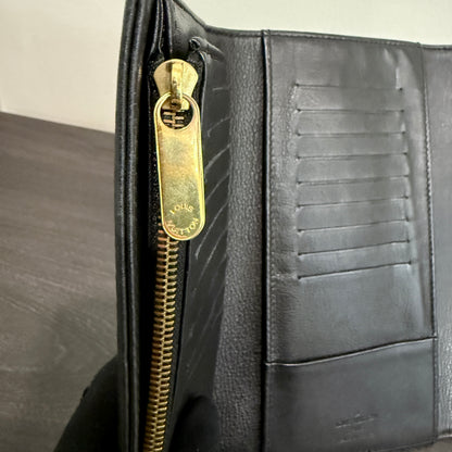 LOUIS VUITTON Black Mahina Amelia Wallet