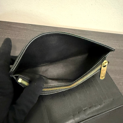 LOUIS VUITTON Black Mahina Amelia Wallet