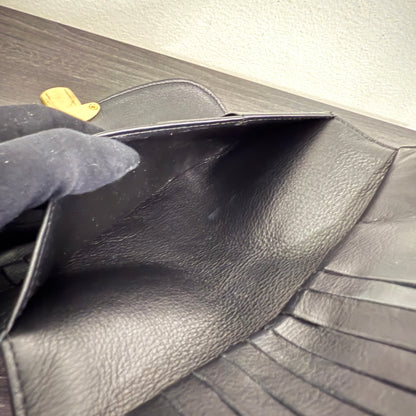 LOUIS VUITTON Black Mahina Amelia Wallet