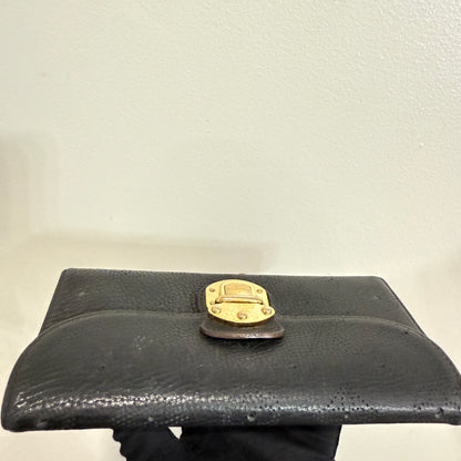 LOUIS VUITTON Black Mahina Amelia Wallet