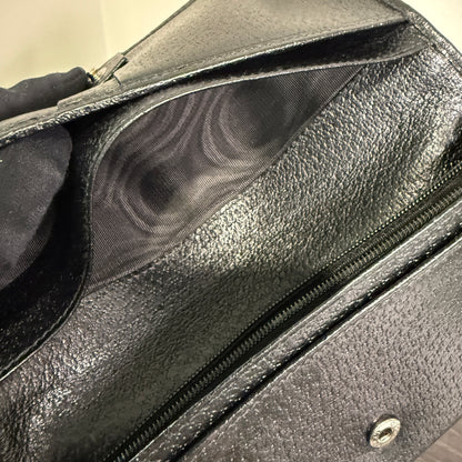 1015-20 GUCCI Black GG Long Wallet