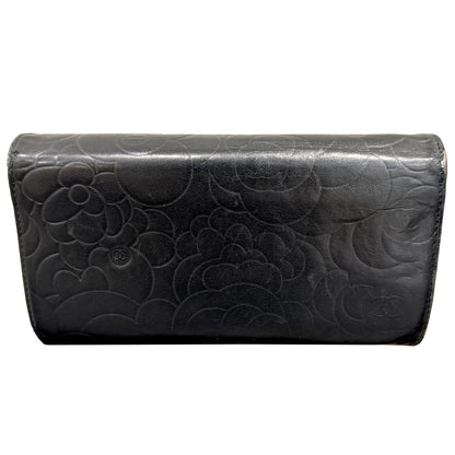 #701 CHANEL Lambskin Camellia Wallet