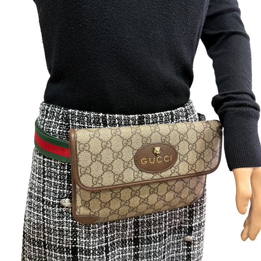 #1159 GUCCI Neo Vintage Flap GG Supreme Belt Bag