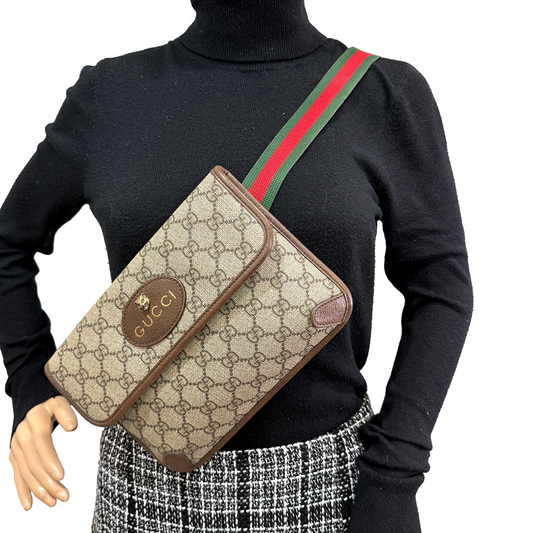 #1159 GUCCI Neo Vintage Flap GG Supreme Belt Bag
