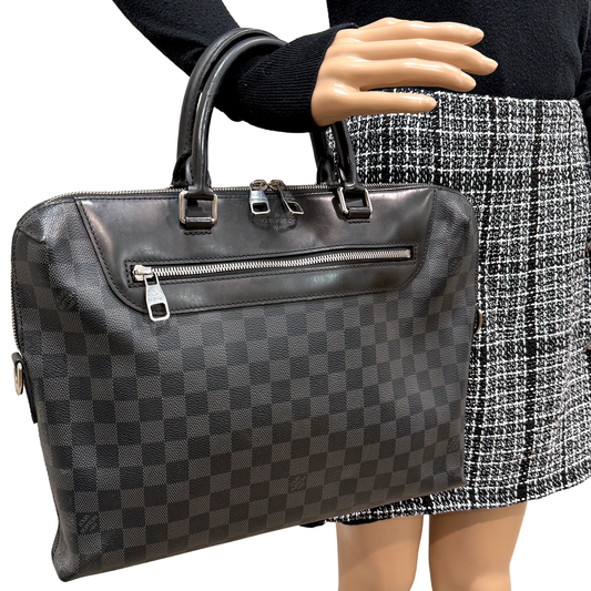 #1168 LOUIS VUITTON Damier Graphite Porte-Documents Jour