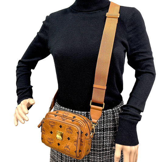 #1144 MCM Reversible Crossbody and Bumbag in Cognac Visetos (SZ)