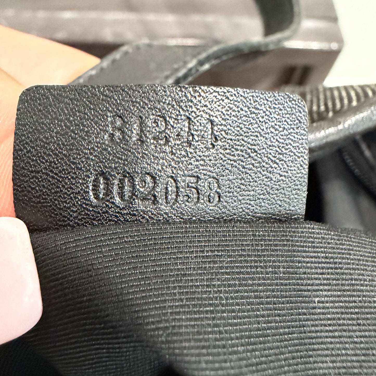 #004 GUCCI Black Canvas Bucket