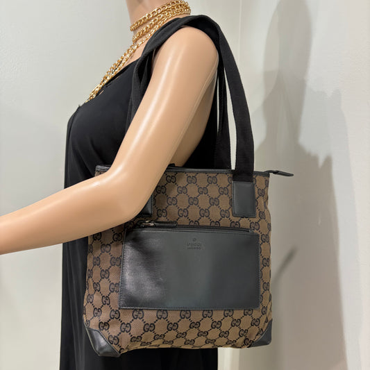 #006 GUCCI Brown Canvas Tote