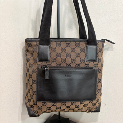 #006 GUCCI Brown Canvas Tote