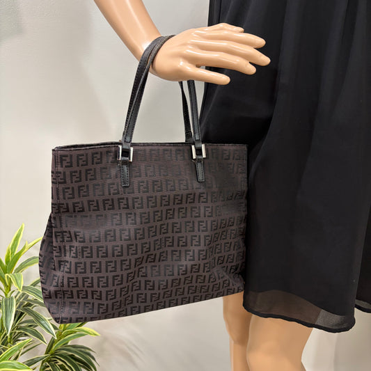 #007 FENDI Brown Canvas Tote