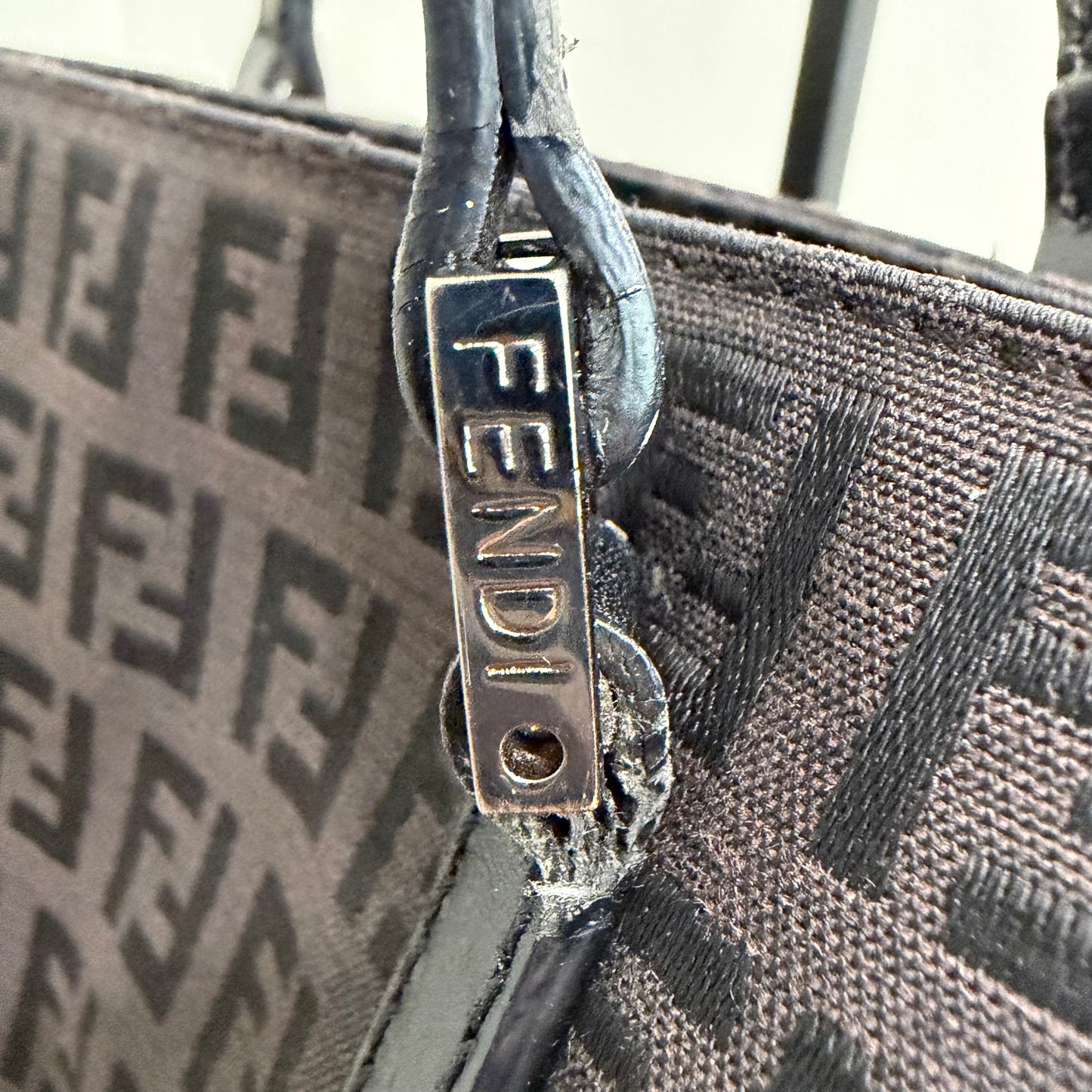 #007 FENDI Brown Canvas Tote