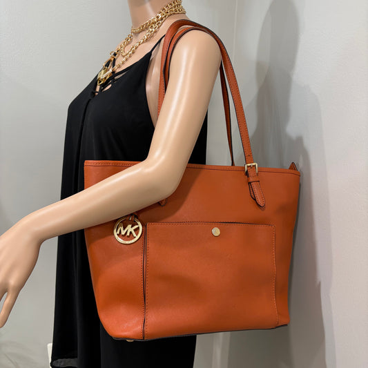 #009 MICHAEL KORS Orange Tote