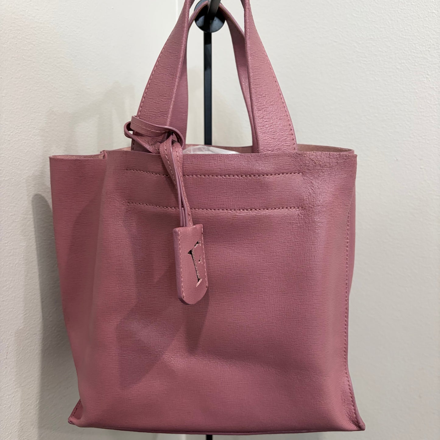 #011 FURLA Dusty Rose Saffiano Tote