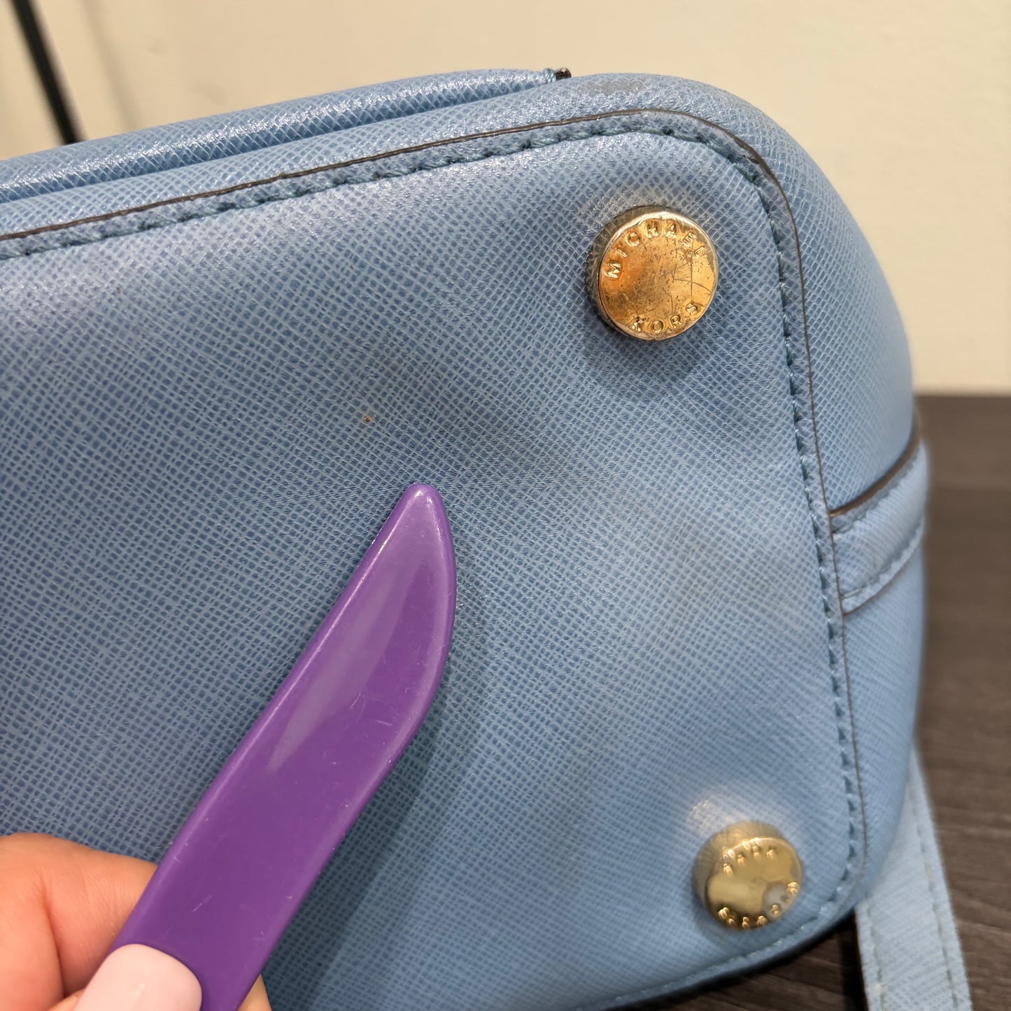 #012 MICHAEL KORS Blue Shoulder Bag