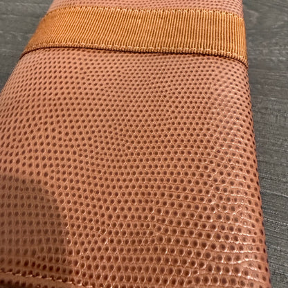 #015 SALVATORE FERRAGAMO Brown Embossed Long Wallet