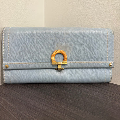 #017 SALVATORE FERRAGAMO Gancini Blue Wallet