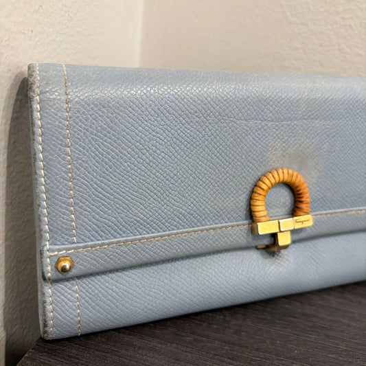 #017 SALVATORE FERRAGAMO Gancini Blue Wallet