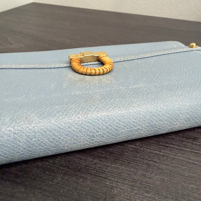 #017 SALVATORE FERRAGAMO Gancini Blue Wallet