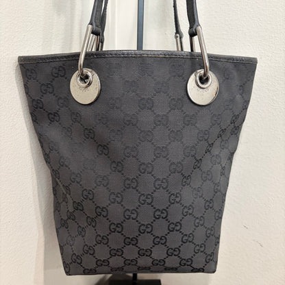 #025 GUCCI Black Canvas Tote