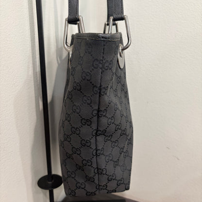 #025 GUCCI Black Canvas Tote