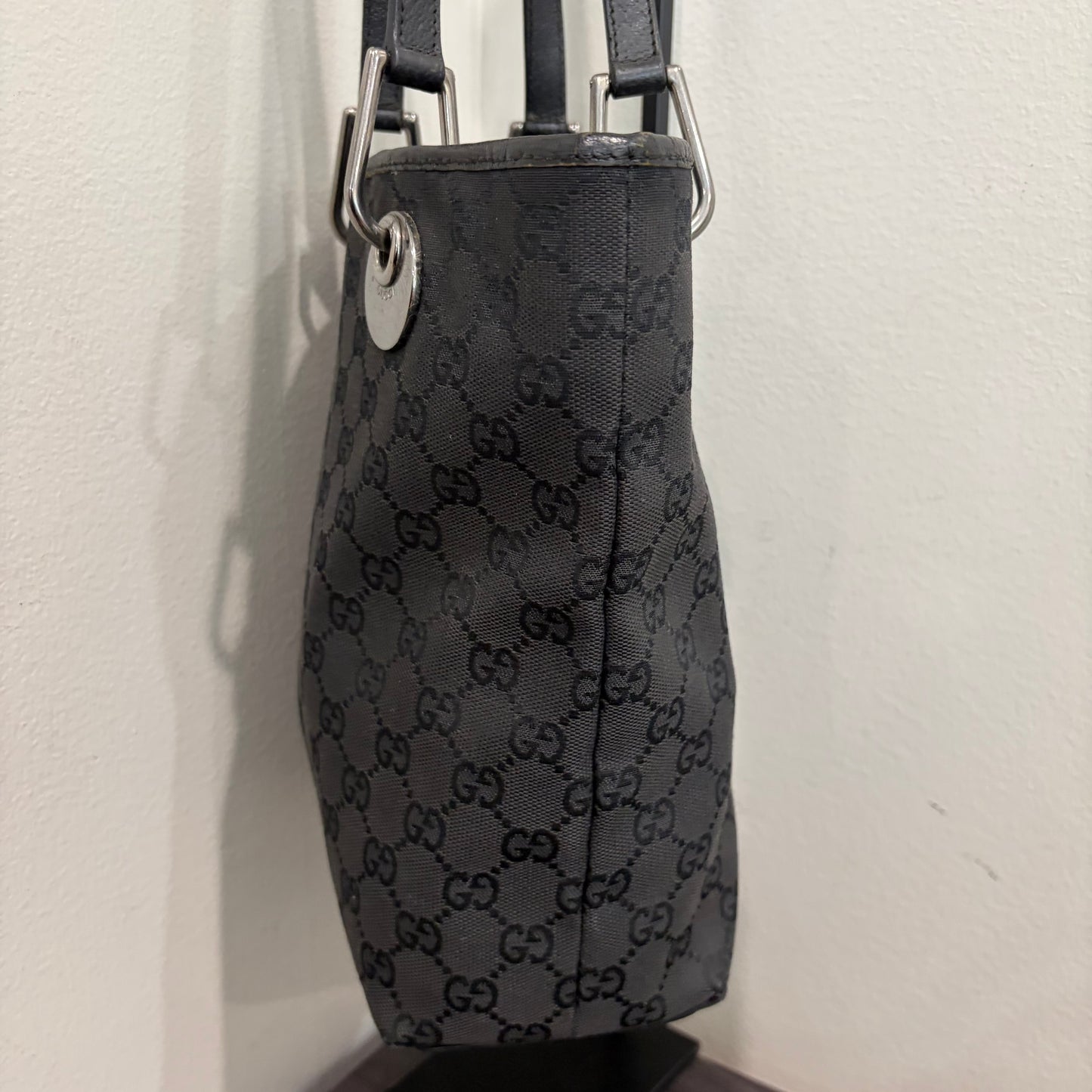 #025 GUCCI Black Canvas Tote